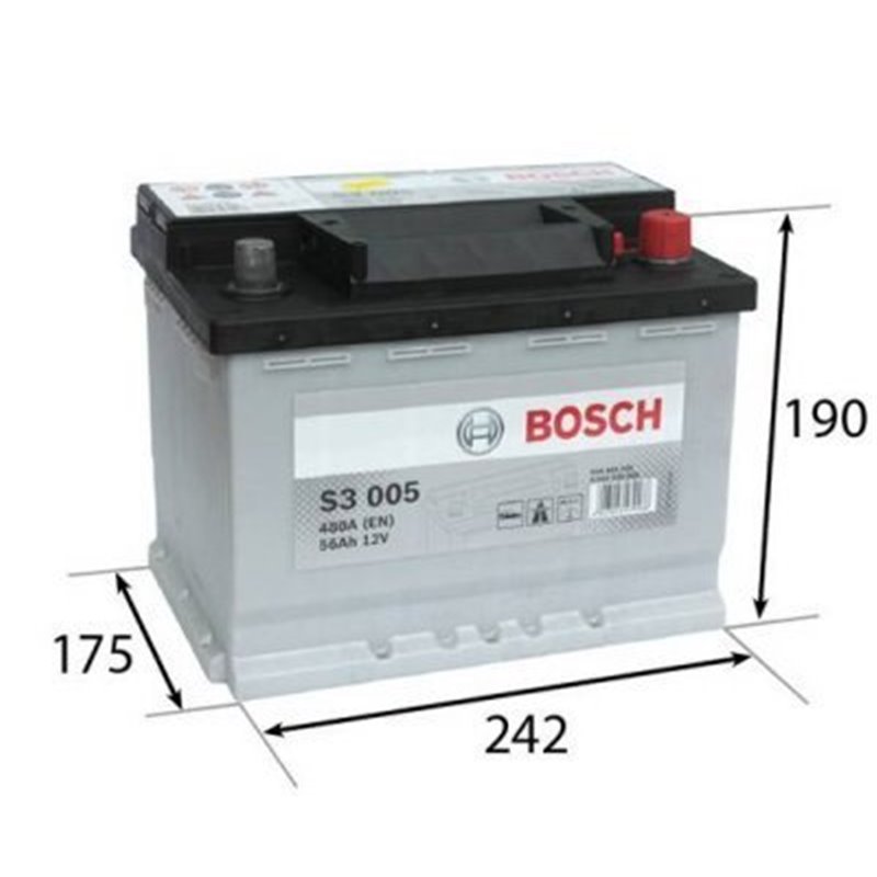 Bosch autobatéria S3 12V 56Ah 480A 0 092 S30 050