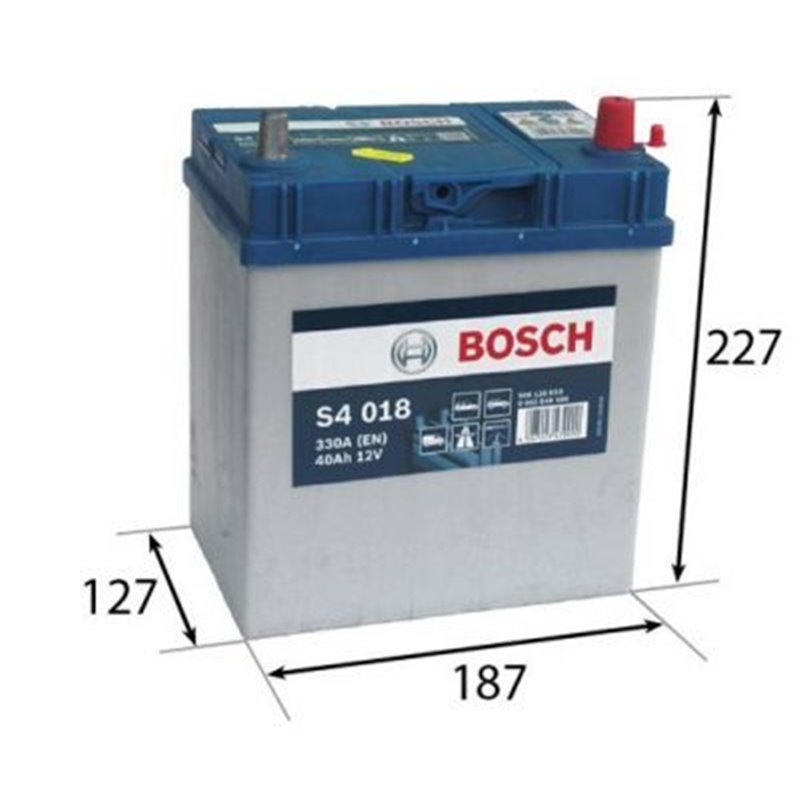 Bosch autobatéria S4 12V 40Ah 330A 0 092 S40 180