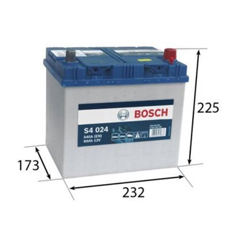 Bosch autobatéria S4 12V 60Ah 540A 0 092 S40 240