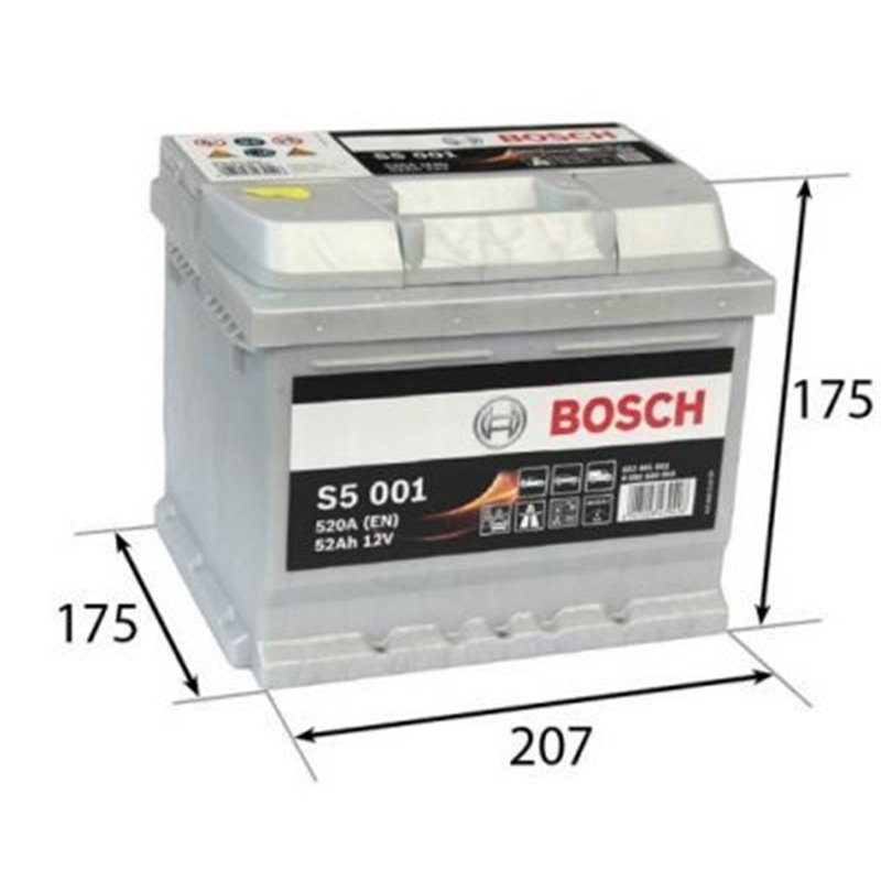 Bosch autobatéria S5 12V 52Ah 520A 0 092 S50 010