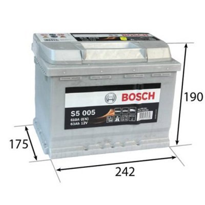 Bosch autobatéria S5 12V 63Ah 610A 0 092 S50 050