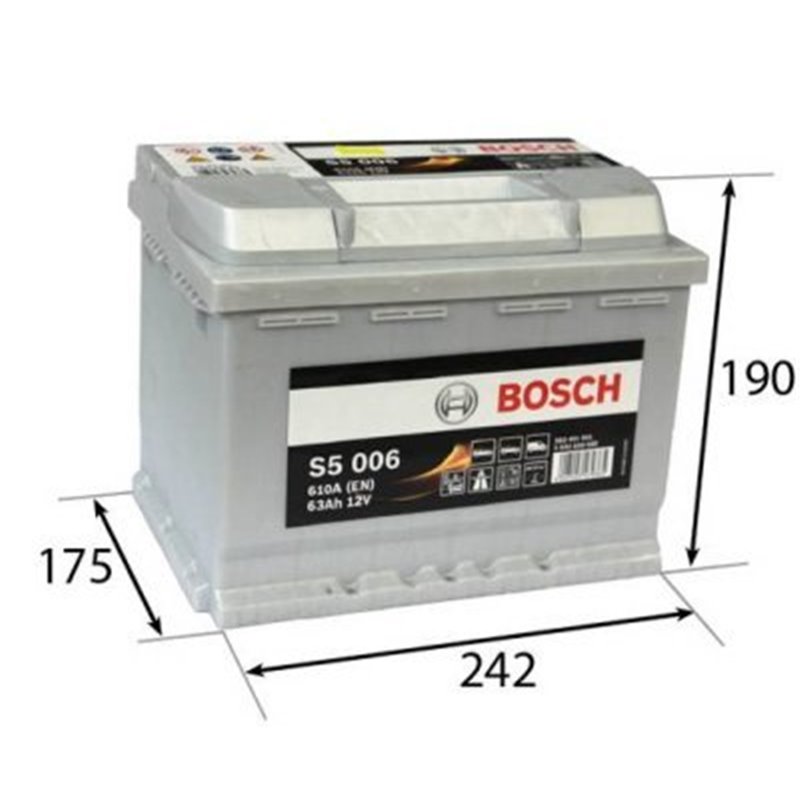 Bosch autobatéria S5 12V 63Ah 610A 0 092 S50 060