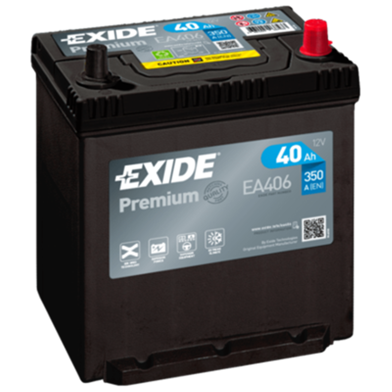 Exide autobatéria Premium 12V 40Ah 350A EA406