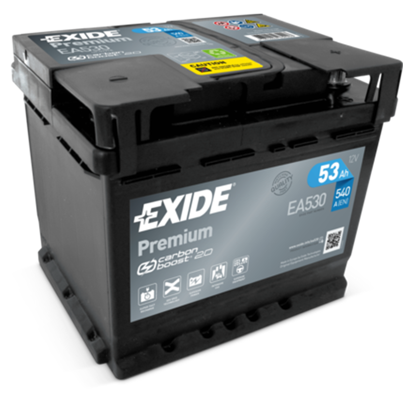 Exide autobatéria Premium 12V 53Ah 540A EA530