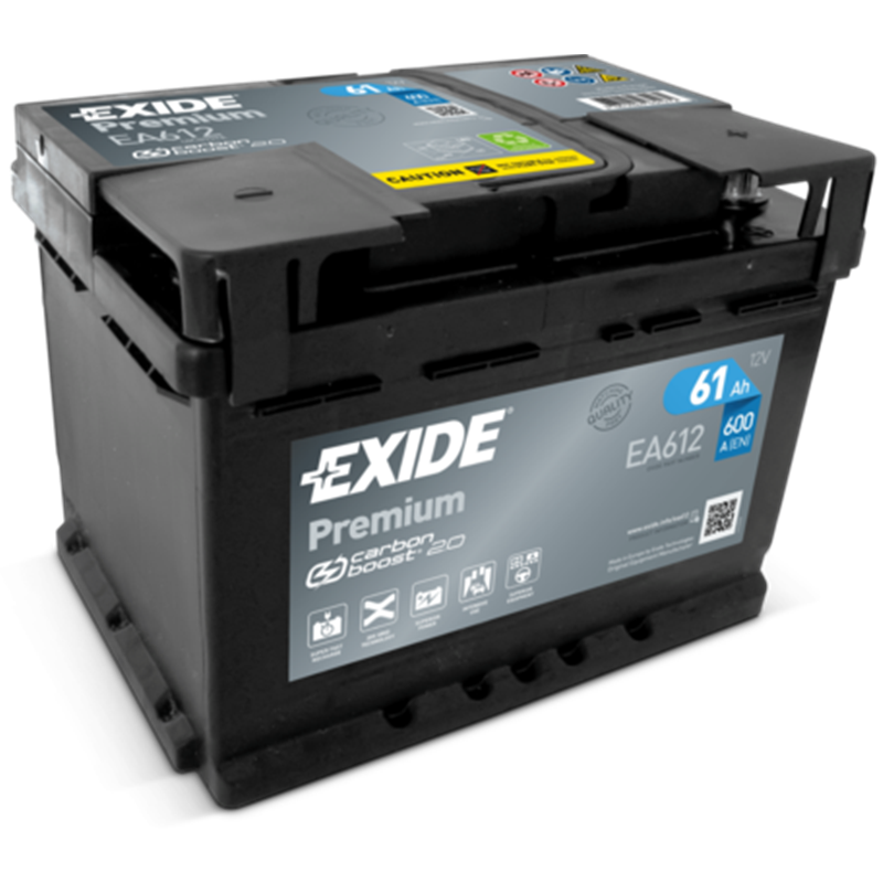 Exide autobatéria Premium 12V 61Ah 600A EA612