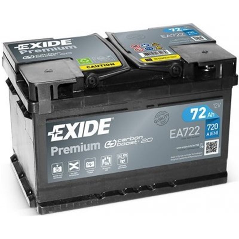 Exide autobatéria Premium 12V 72Ah 720A EA722