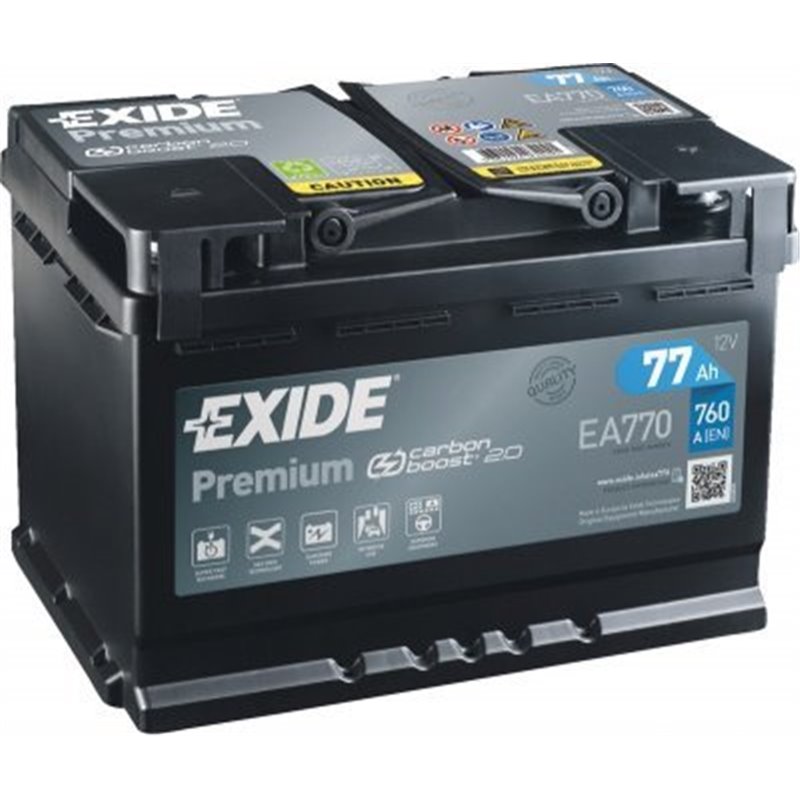 Exide autobatéria Premium 12V 77Ah 760A EA770