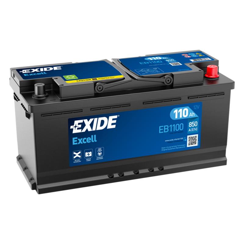 Exide štartovacia batéria Excell 12V 110Ah 850A EB1100