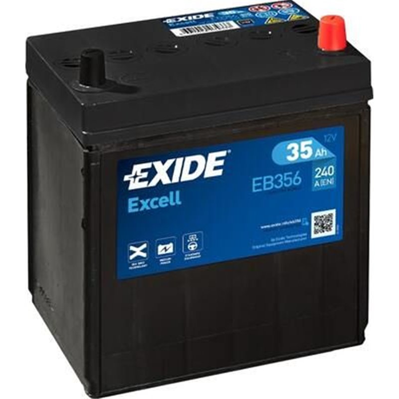 Exide štartovacia batéria Excell 12V 35Ah 240A EB356