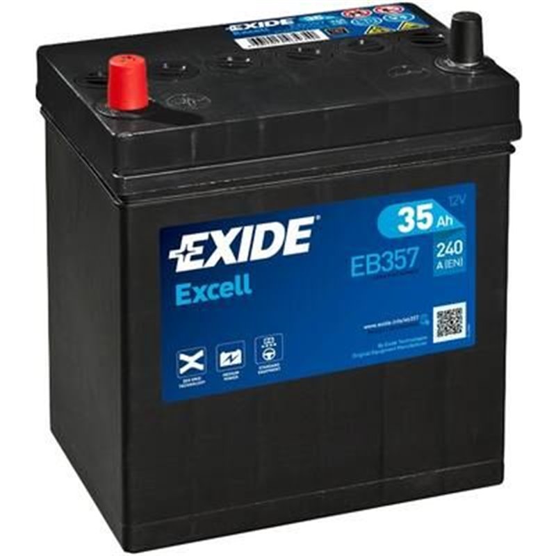 Exide štartovacia batéria Excell 12V 35Ah 240A EB357