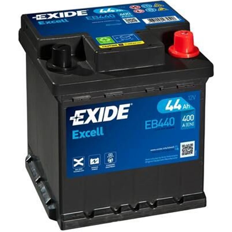 Exide štartovacia batéria Excell 12V 44Ah 400A EB440