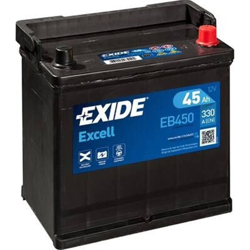 Exide štartovacia batéria Excell 12V 45Ah 330A EB450