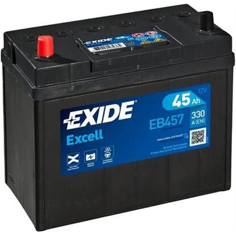 Exide štartovacia batéria Excell 12V 45Ah 330A EB457