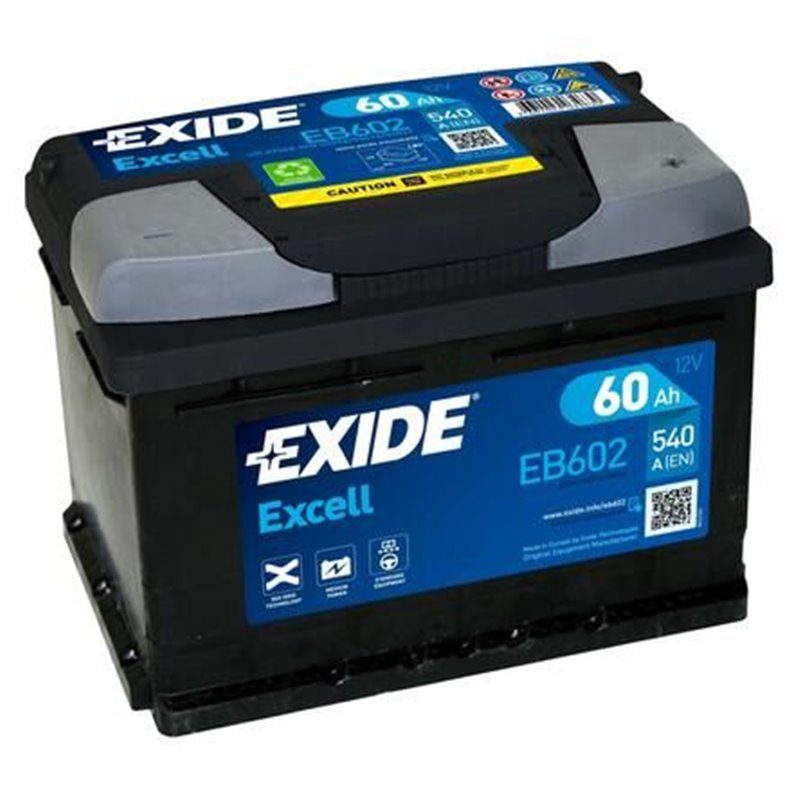 Exide autobatéria Excell 12V 60Ah 540A EB602