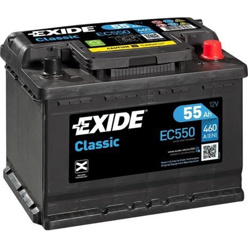 Exide štartovacia batéria Classic 12V 55Ah 460A EC550