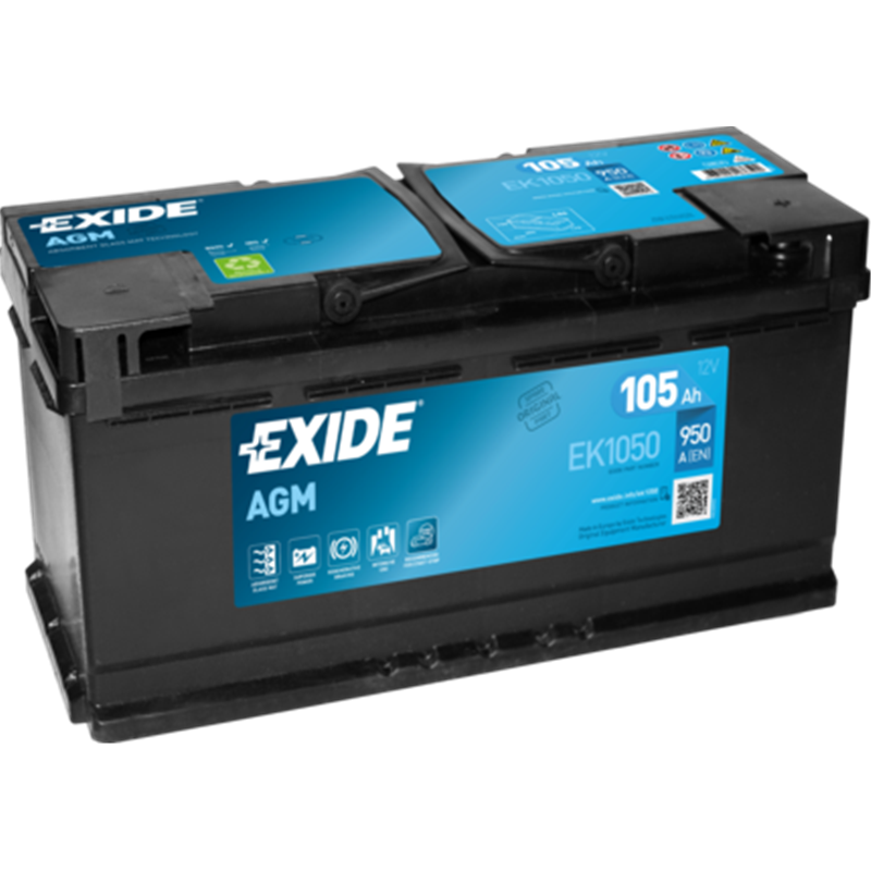 Exide štartovacia batéria Start-Stop AGM 12V 105Ah 950A EK1050