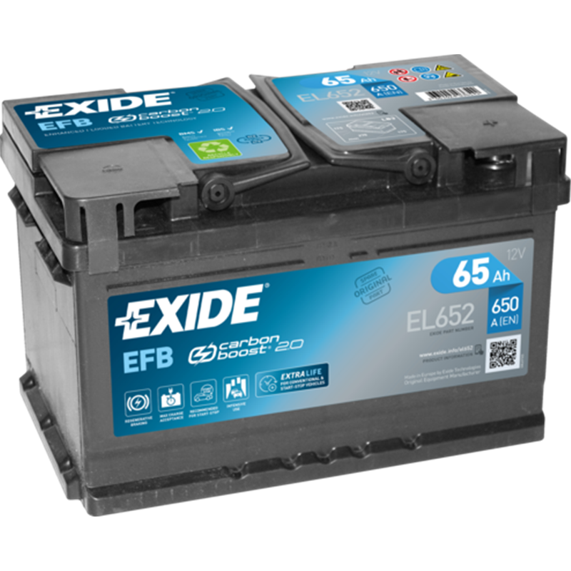 Exide štartovacia autobatéria Start-Stop EFB 12V 65Ah 650A EL652