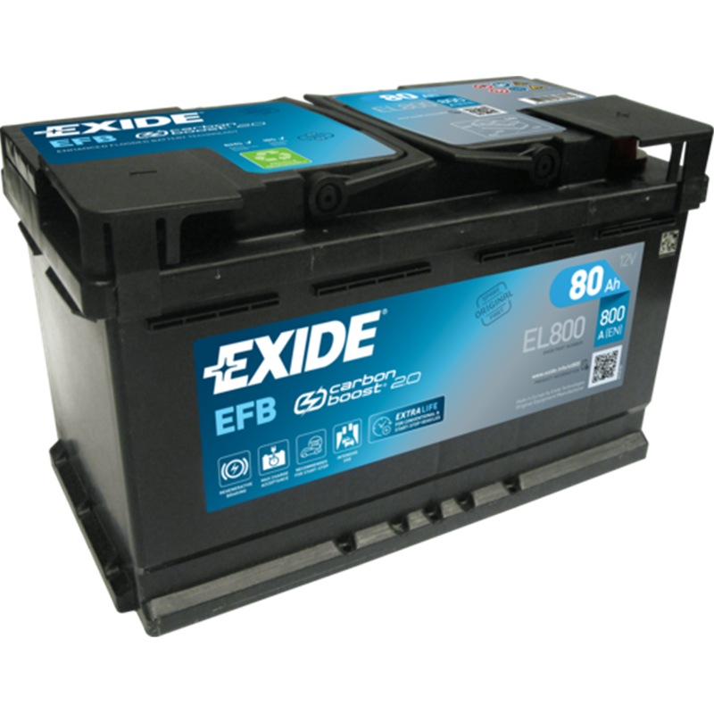 Exide štartovacia batéria Start-Stop EFB 12V 80Ah 720A EL800