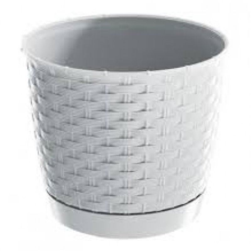 Trebor Kvetináč RATOLLA round biely 22x19,5cm DRLO220/S449