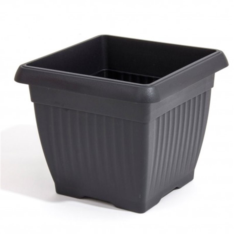 Trebor Kvetináč TERRA (hranatý) antracit 30x30x25cm DKWT30/S433