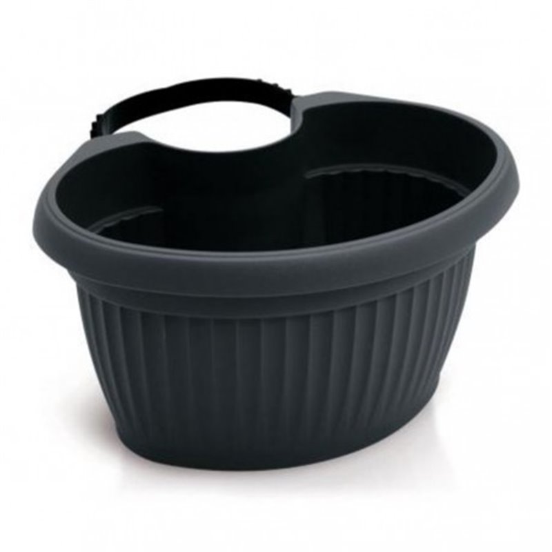 Trebor Kvetináč TERRA (bočný) antracit 20x15x28cm DTRY28/S433