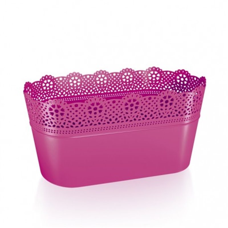 Trebor Kvetináč LACE dlhý fuchsia 29x13,5x15,5cm DLAC285/235C