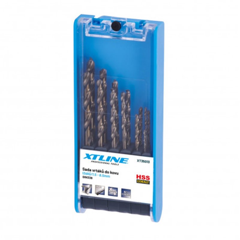 XTline Vrtáky do kovu 1,5-6,5mm sada 13 dielov XT35013