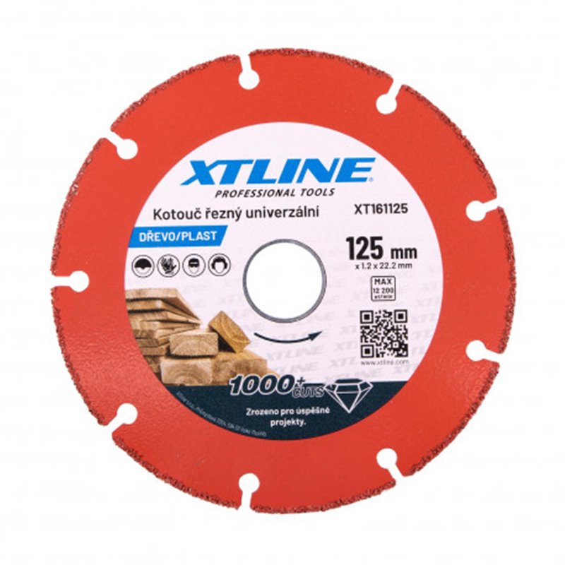 XTline Kotúč univerzálny na drevo a plast 115x22,2mm XT161115