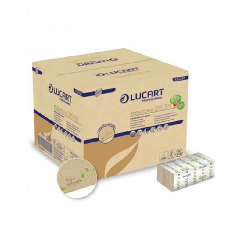 Trebor Utierky skladané ECO NATURAL 2-vrstvy 6000ks + ZÁSOBNÍK ZA 1€ LT 832324