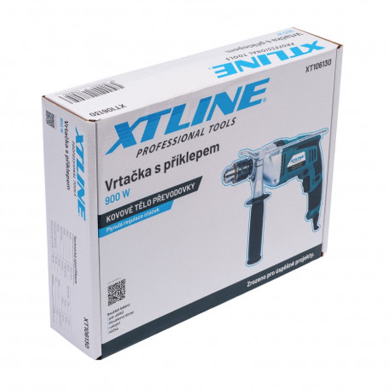 XTline Vŕtačka elektrická 900W 13mm XT106130