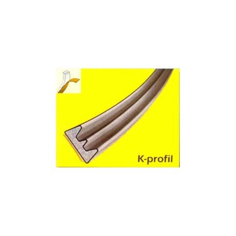 Trebor Tesnenie hnedé K-profil 6m 44057010