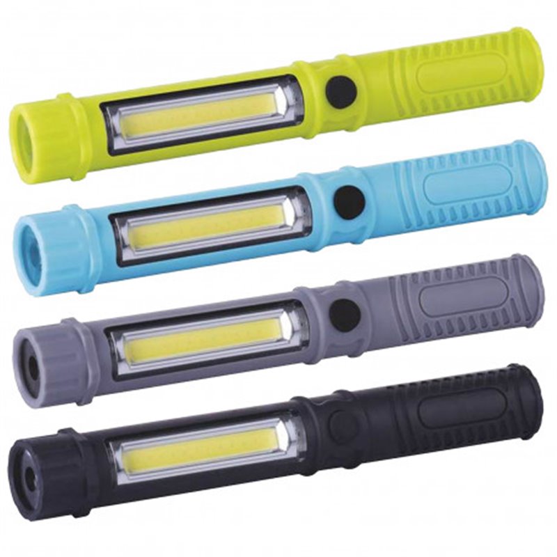 Trebor Svietidlo PVC COB LED 3W+1LED 3xAAA P3897