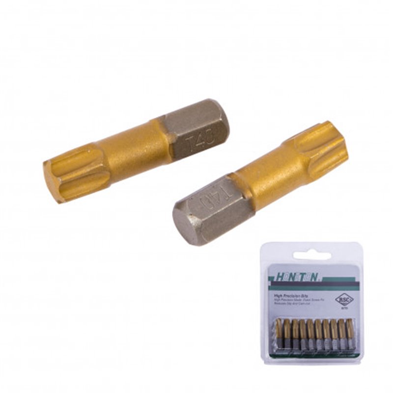 HONITON Bit 1/4&quot 30x25mm (torx) S2 systém 1bal/10ks TITAN HW964-12-02530TH