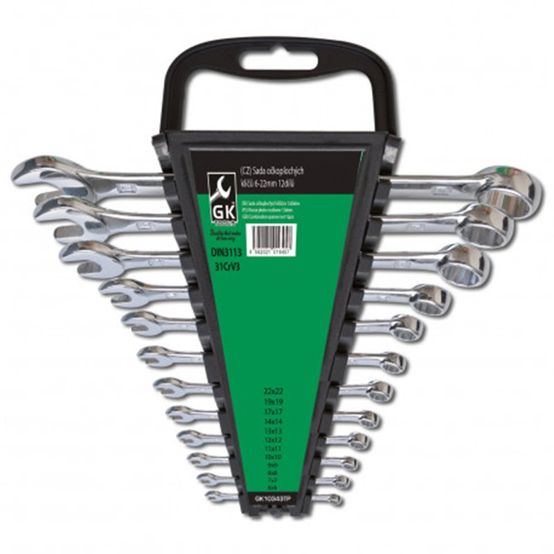 GK TOOLS Kľúče očkoploché sada 6-22mm 12 dielna GK10343TP