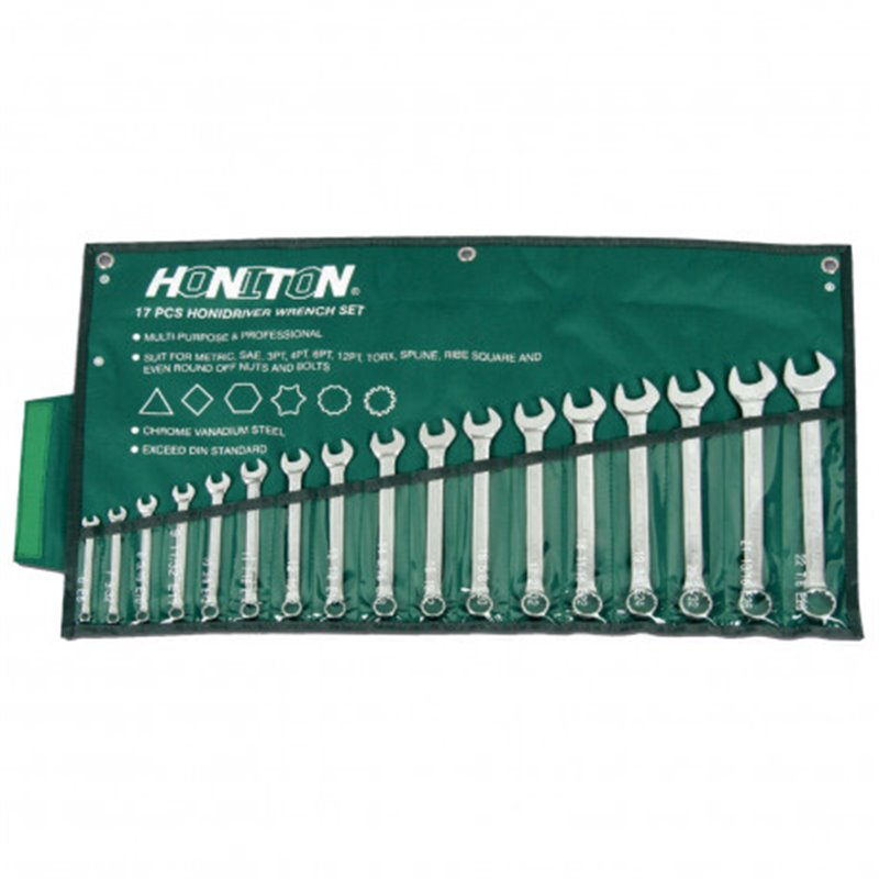 Trebor Kľúče očkoploché sada 17 dielna HONIDRIVER HCW11517