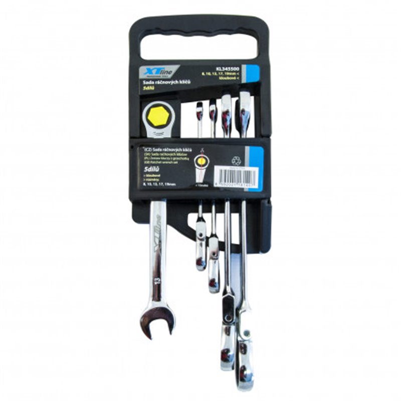 Trebor Kľúče račňové kĺbové sada 8-19mm, 72 zubov KL345500