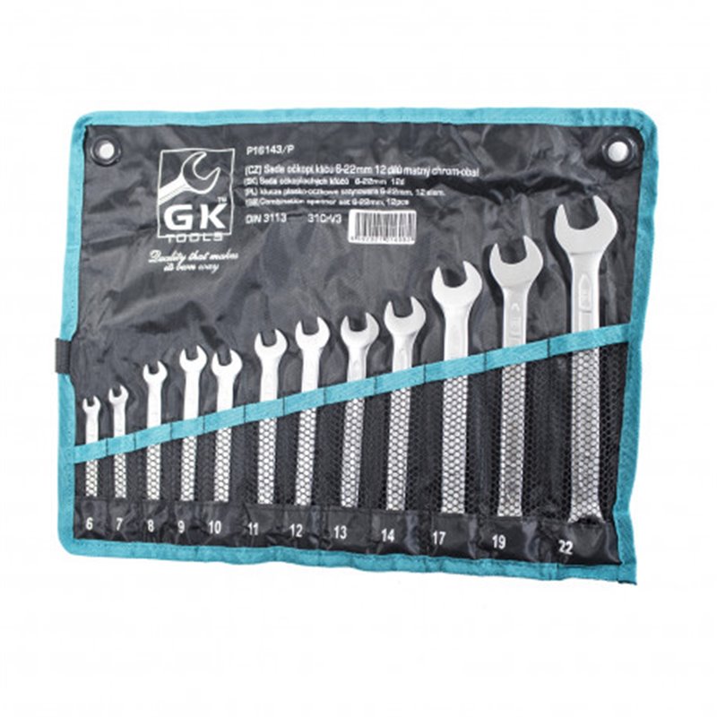 Trebor Kľúče v textilnom obale očkoploché sada 12 dielna P16143/P