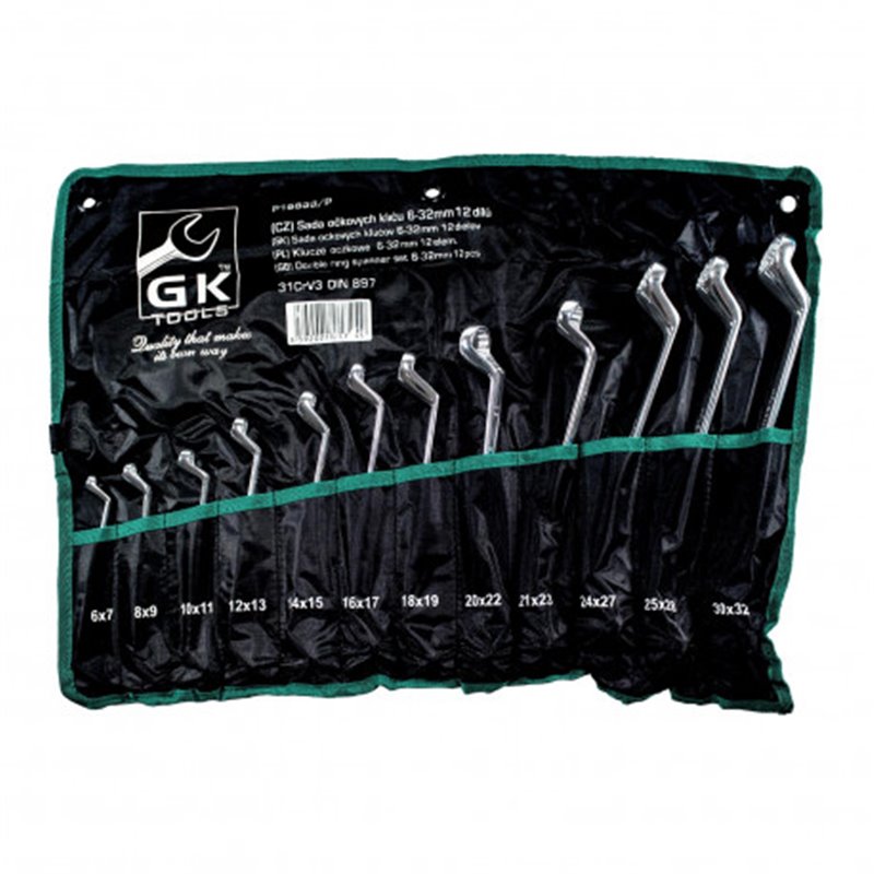 Trebor Kľúče v textilnom obale očkoploché sada 12 dielna P16833/P