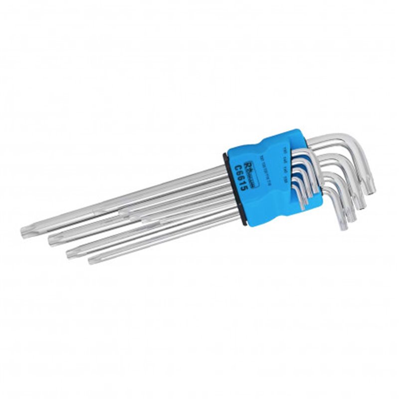 Trebor Kľúče Torx s otvorom predĺžené 9 dielov PC6615