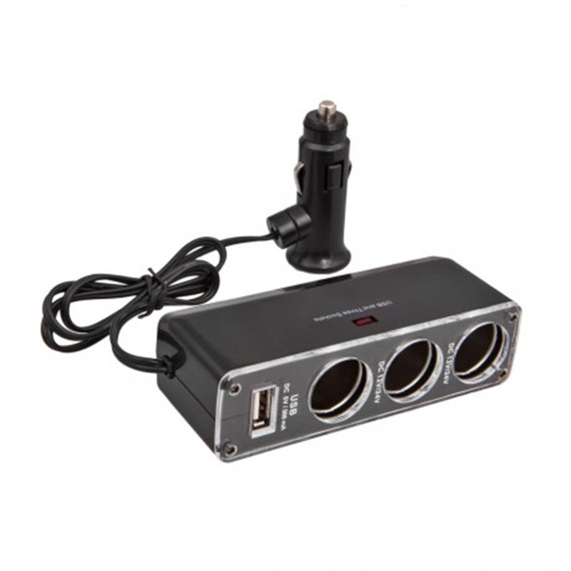 Trebor Roztrojka zapaľovača s USB1 12/24V 93916