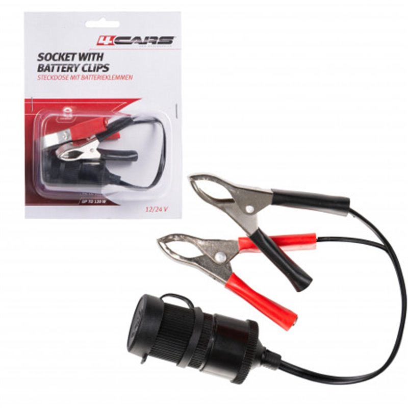 Trebor Zásuvka so svorkami na batériu 12/24V 96719