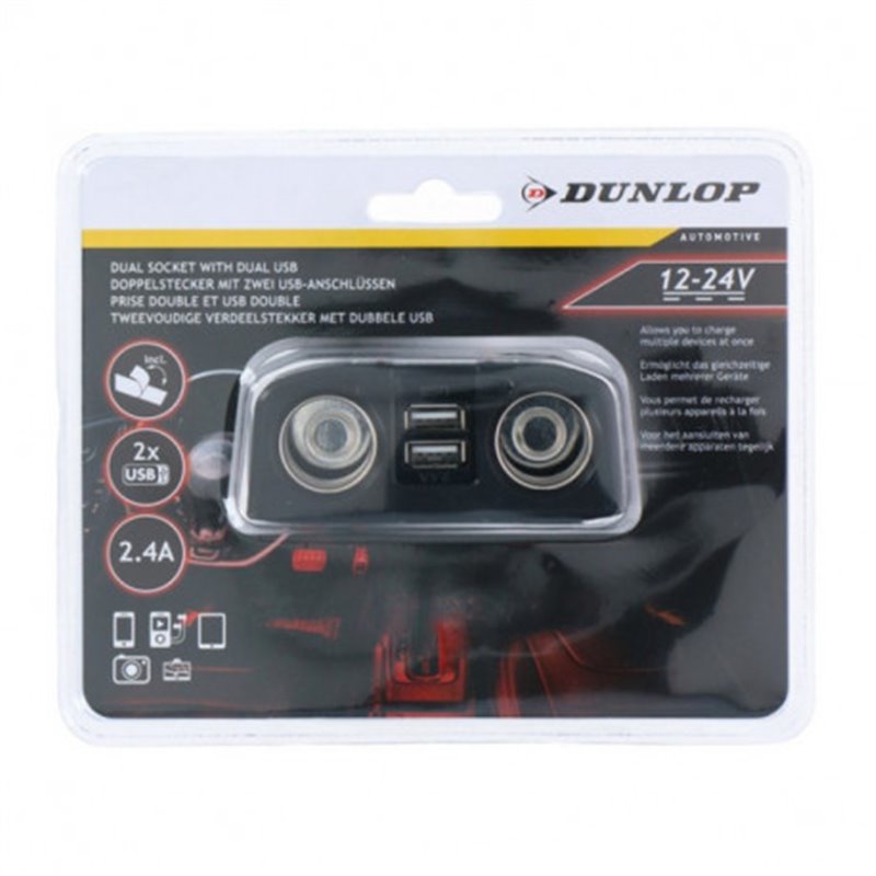Trebor Rozdvojka zapaľ.s 2x USB 12/24V 2.4A 2063261