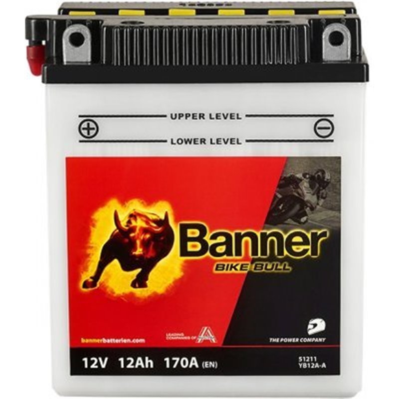 Banner Bike Bull 12AH motobatéria 12V170A YB12A-A 51211