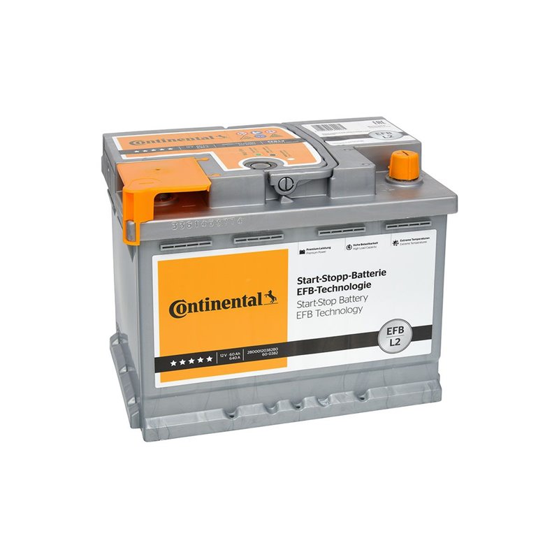 CONTINENTAL 60Ah EFB, autobatéria 12V, L2, 640A, 2800012038280