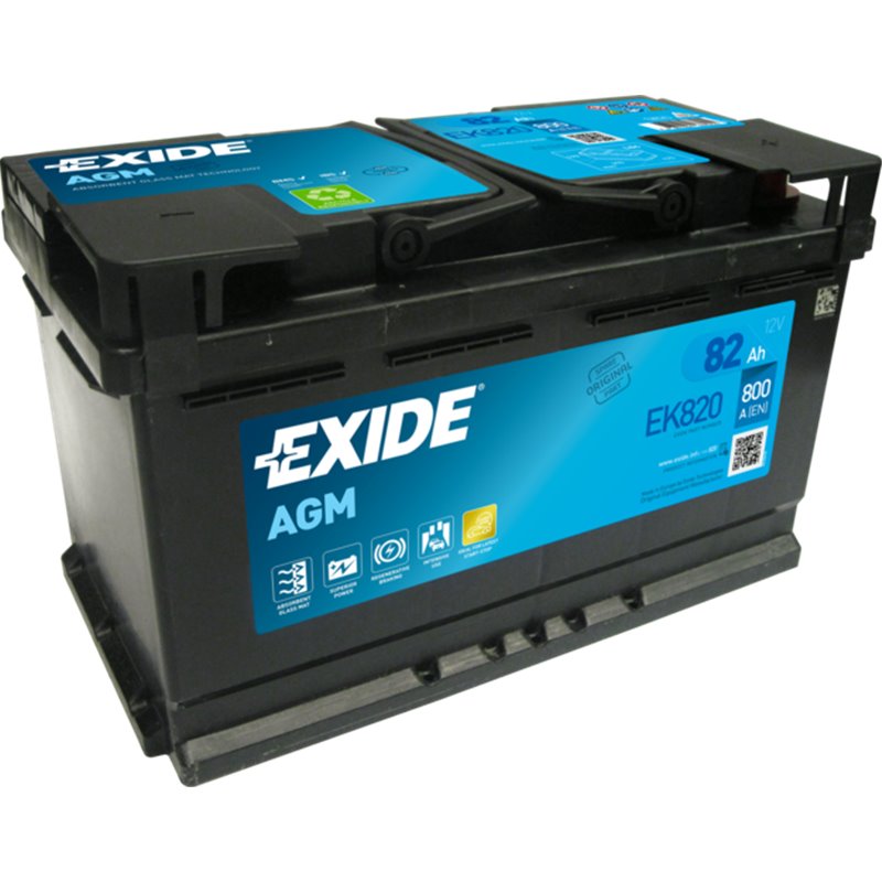 EXIDE AGM 82Ah autobatéria Start-Stop 12V , 800A , EK820