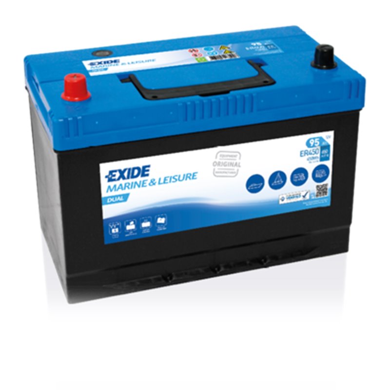 EXIDE DUAL 95Ah autobatéria,12V, ĽAVÁ !!! ER450