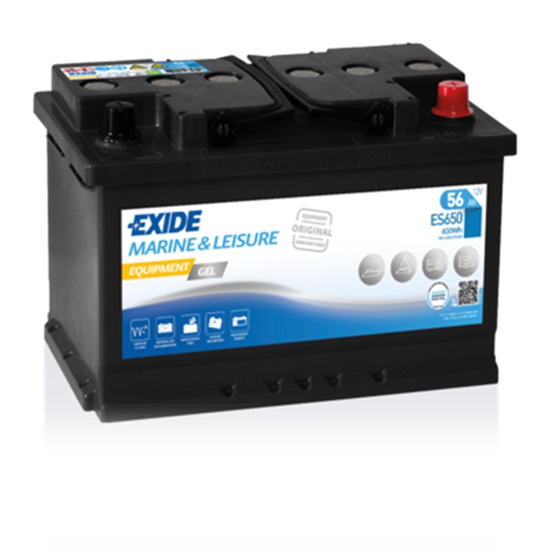 EXIDE EQUIPMENT GEL 56Ah, autobatéria 12V, 460A , ES650