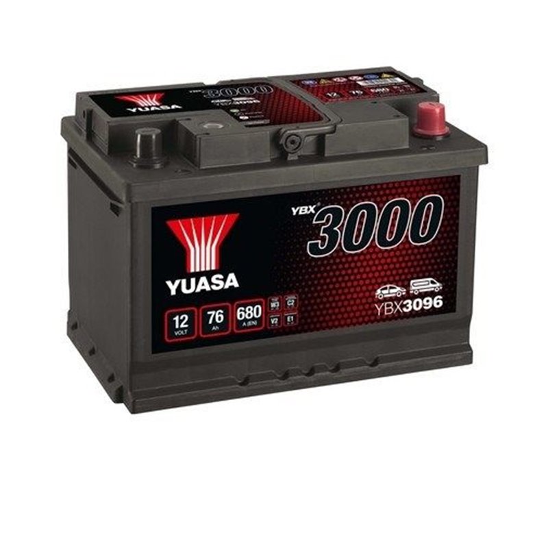 YUASA 76 Ah autobatéria 12V,680 A ,YBX3096