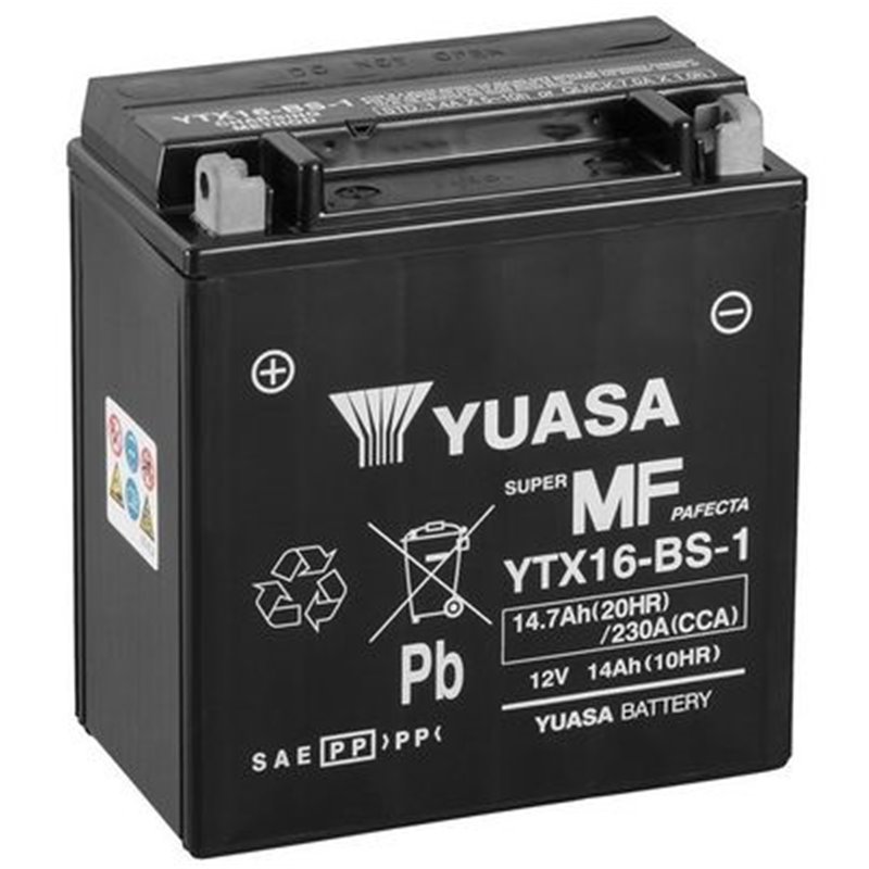 YUASA motobatéria 12V,14,7 Ah, 230A, YTX16-BS-1