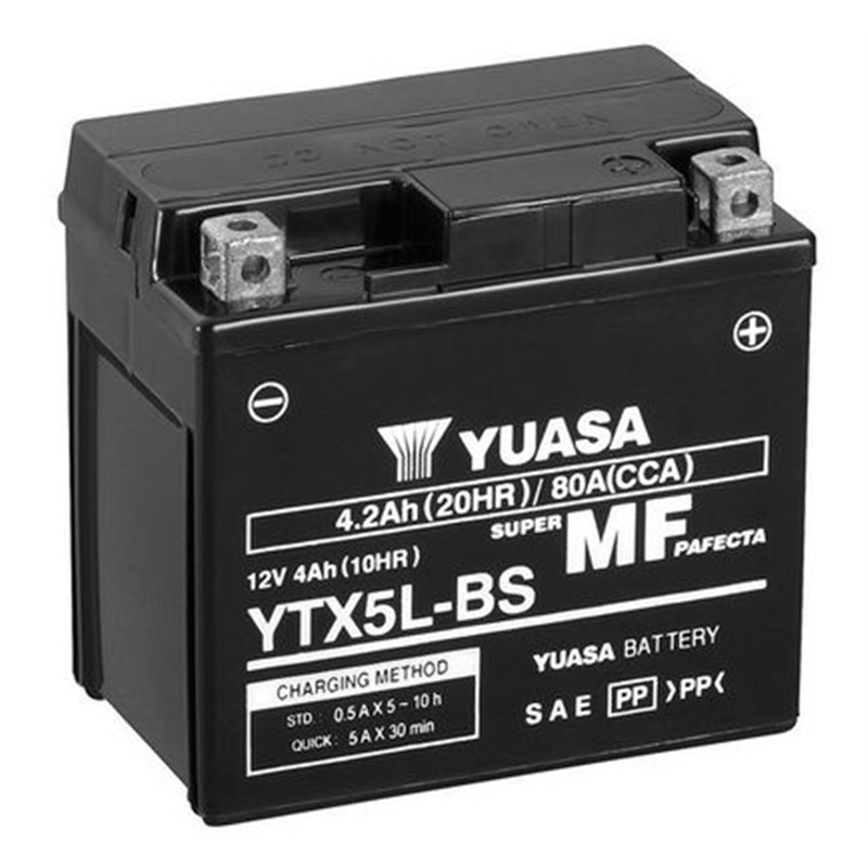 YUASA motobatéria 12V,4,2 Ah, 80A, YTX5L-BS